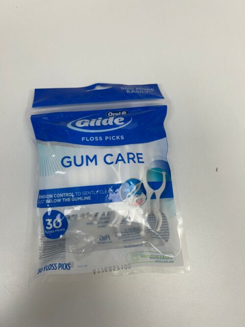 Oral-B Glide Gum Care Floss Picks – Gentle Tension Control (30 Picks)