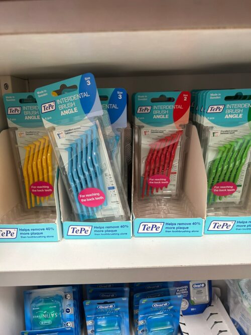TePe Angled Interdental Brushes – Easy Reach for Back Teeth (Multiple Sizes, 6-Pack)